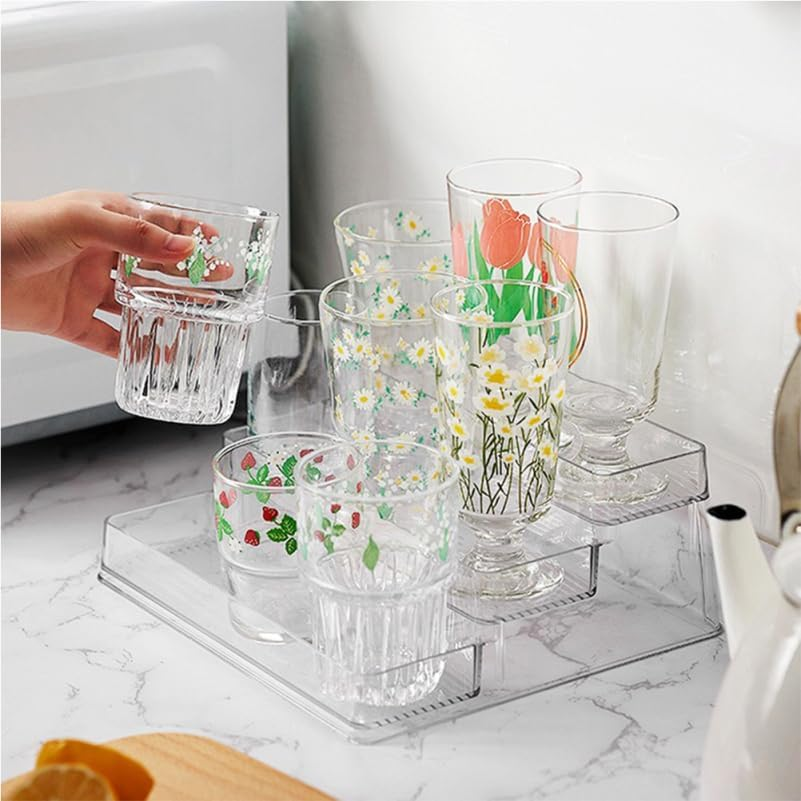 Ipetboom Multi Transparent Kitchen Storage Rack Tiered Spice Organizer Shelf for Condiment Jars Space Saving Home and Bathroom Sundries Holder Practical Display Stand for Household Items image number 4