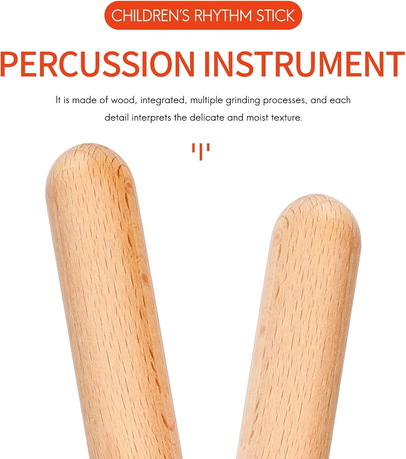 Ceahoify 6 Pairs Wood Claves Musical Percussion Instrument Rhythm Sticks Percussion Rhythm Sticks Children Musical Toy image number 2