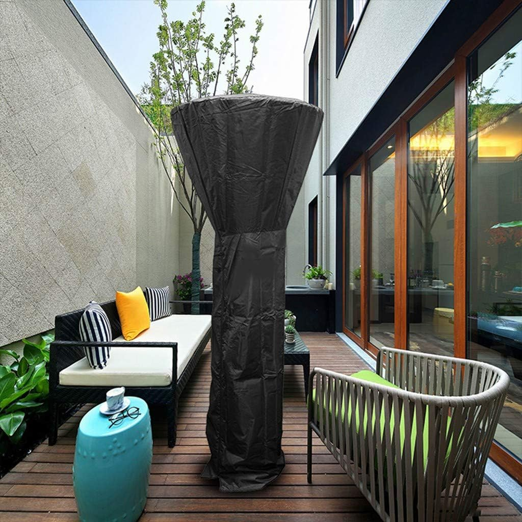 Patio Heater Covers 210D Oxford Fabric Waterproof Windproof Dustproof Cover with Zipper,Mayhour Anti-Uv Black Outdoor Stand up round Heater Radiator Covers for Garden Courtyard Furniture Protector (89X33X 19 Inch/226X85X48Cm) image number 5