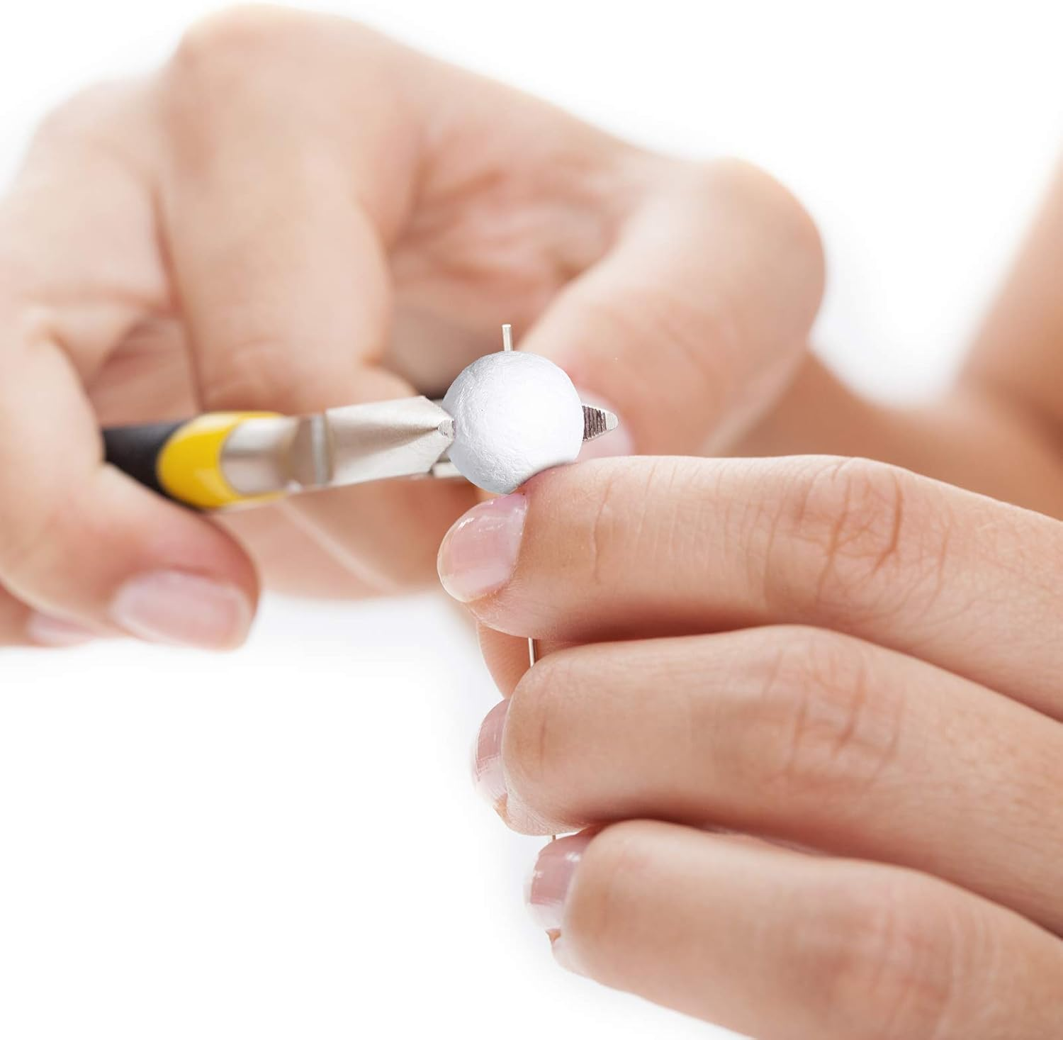 100 Pieces Cotton Spun Paper Balls 15 Mm White Natural Spun Cotton Paper Balls Coloring for Making Flowers DIY Crafts Decorations image number 3