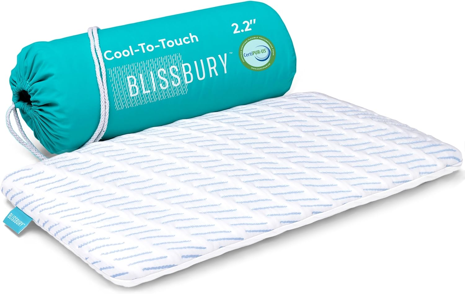 BLISSBURY 8.5Cm Super Thin Pillow for Sleeping | Premium Memory Foam Flat Pillow for Stomach Sleeper | Back & Stomach Sleeping Pillow | Certified Foam for Neck & Back Support, Removable Case