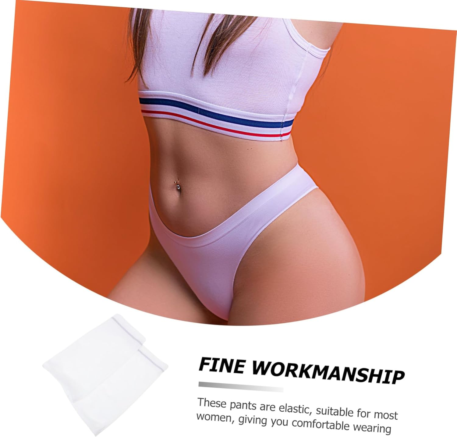 Sosoport Disposable Panties Ladies Flexible Pants Postpartum Underwear Breathable Postpartum Panties Briefs Practical Period Pants Bikini White Polyester