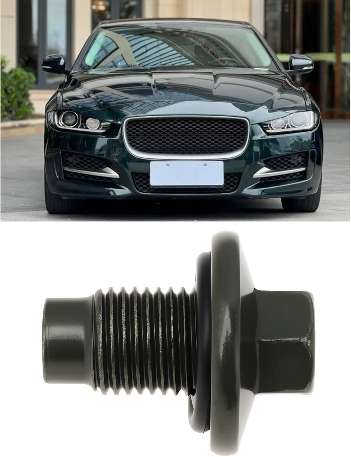 Ecsing Car Oil Sump Plug AJ88461 Compatible with Jaguar Compatible with Landrover XE XK XF 2.7 3.0L 5.0L image number 3