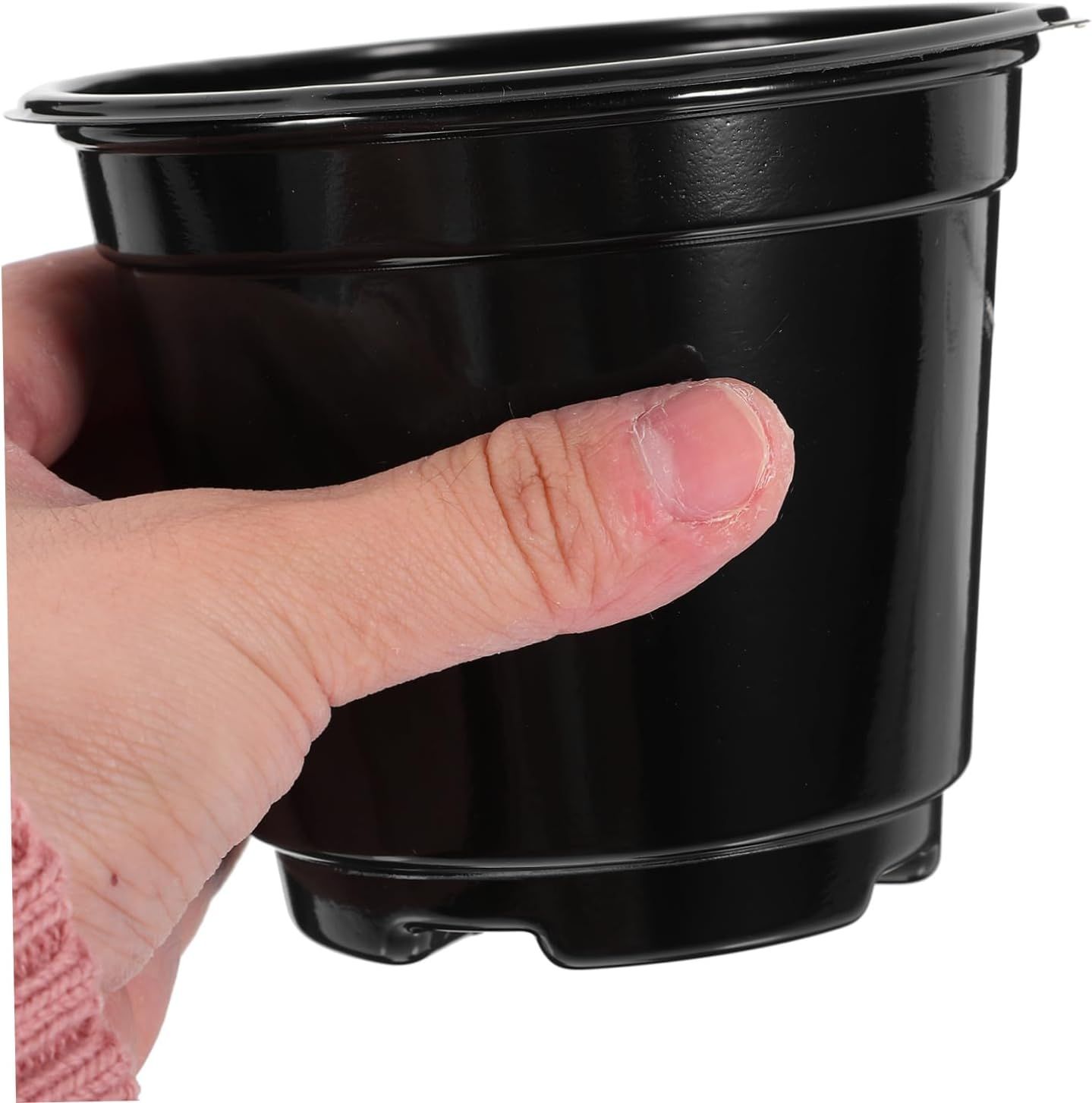 BCOATH 20Pcs Seedling Cup Plant Nursery Pots Drainage Plastic Gardening Planting Container for Greenhouse Grow for Germination Pot and Garden Supply image number 4