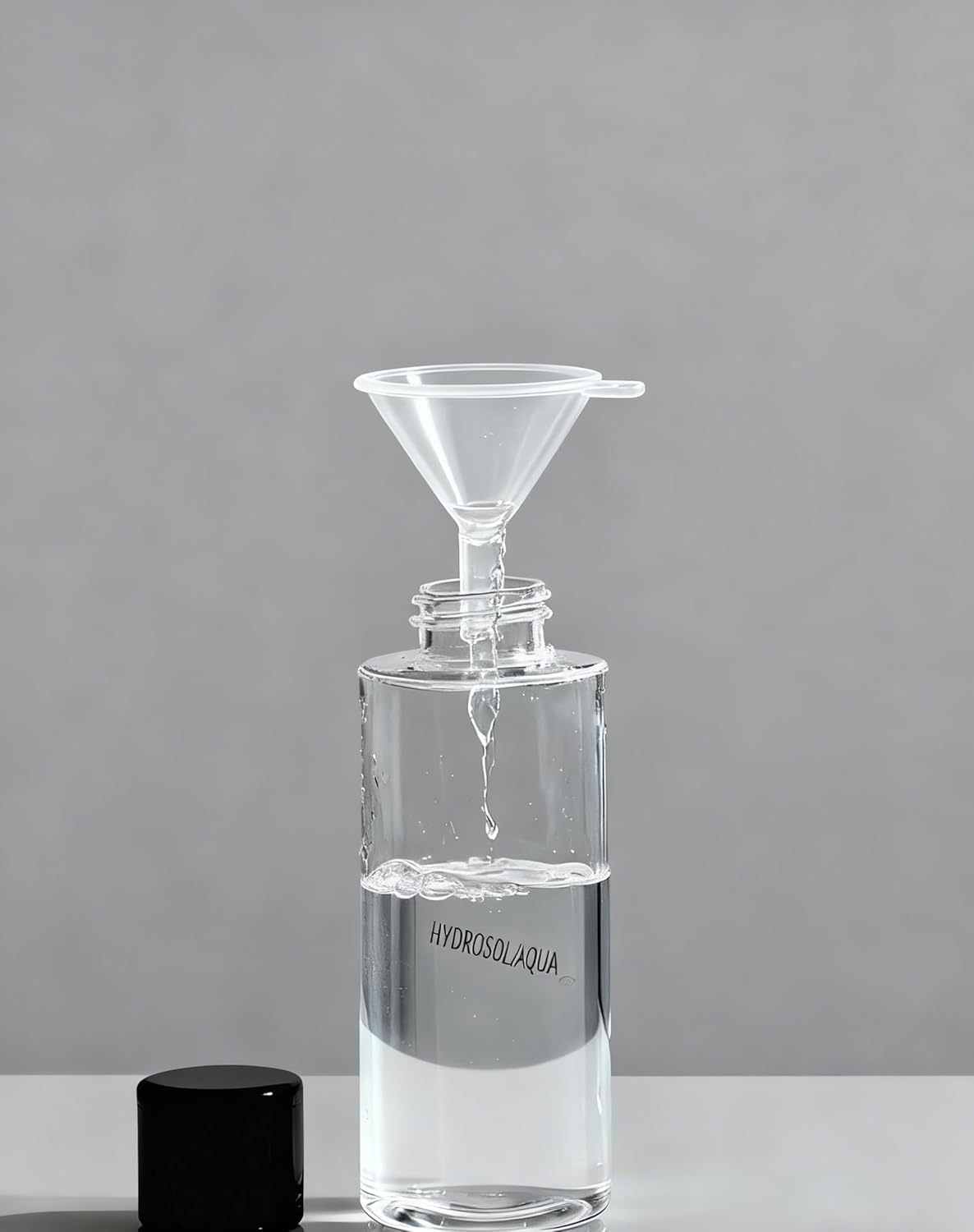 5PCS 120ML Plastic Bottles with Disc Top Flip Cap Empty Squeeze Bottles Refillable Travel Container Dispensing with 1 Funnel and Label for Liquid Lotion Toiletries（Transparent）