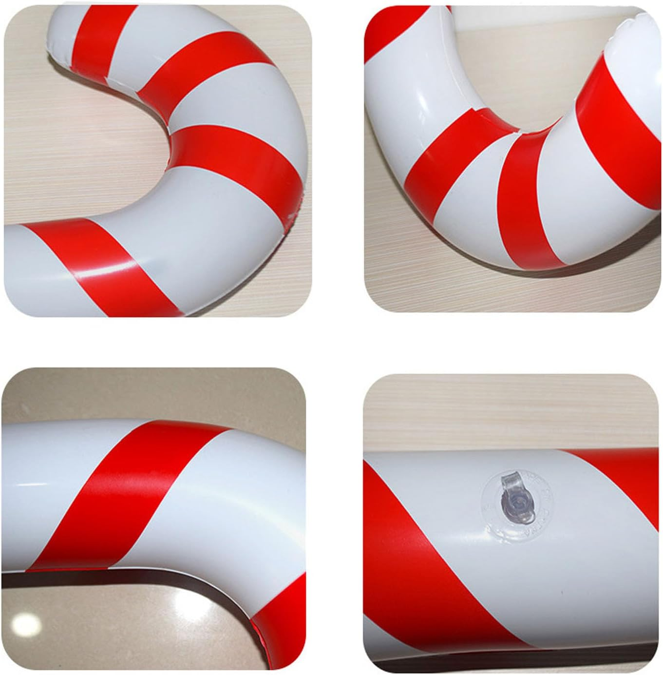 Soochat Inflatable Candy Canes Balloons Inflatable Christmas Candy Cane for for Christmas Indoor and Outdoor Party Decorations Winter Holiday Supplies (Red) image number 1