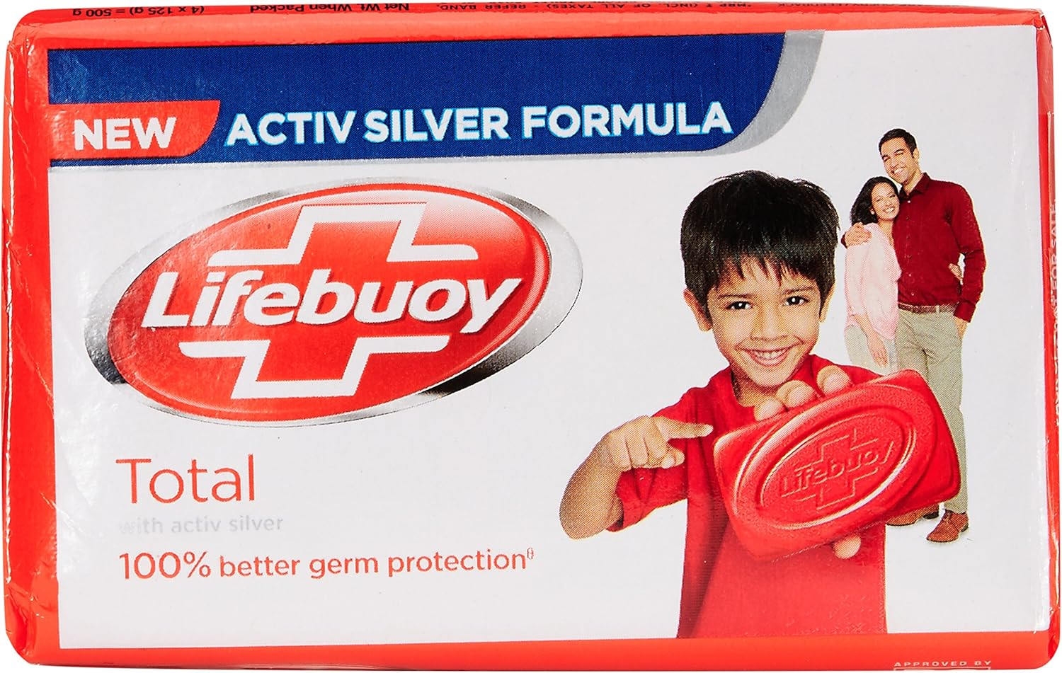 Lifebuoy Total Soap Bar, 125G (Pack of 4) image number 1