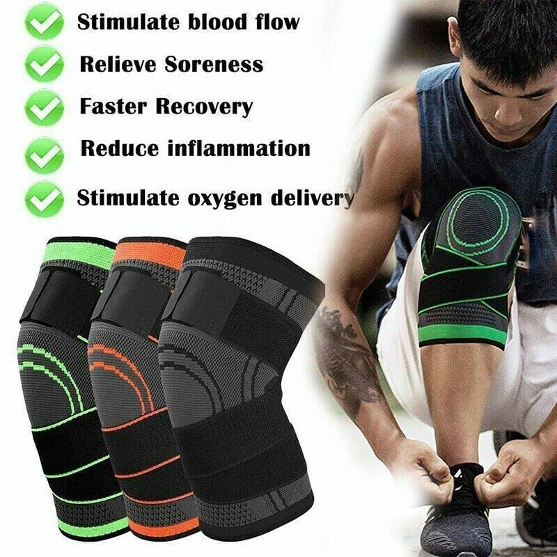 INONE Knee Compression Sleeve, Knee Brace for Running, Hiking, Arthritis, ACL, Meniscus Tear- Ideal Knee Support Brace for Sports, Gym - Comfortable Fit Knee Braces (Small) image number 2