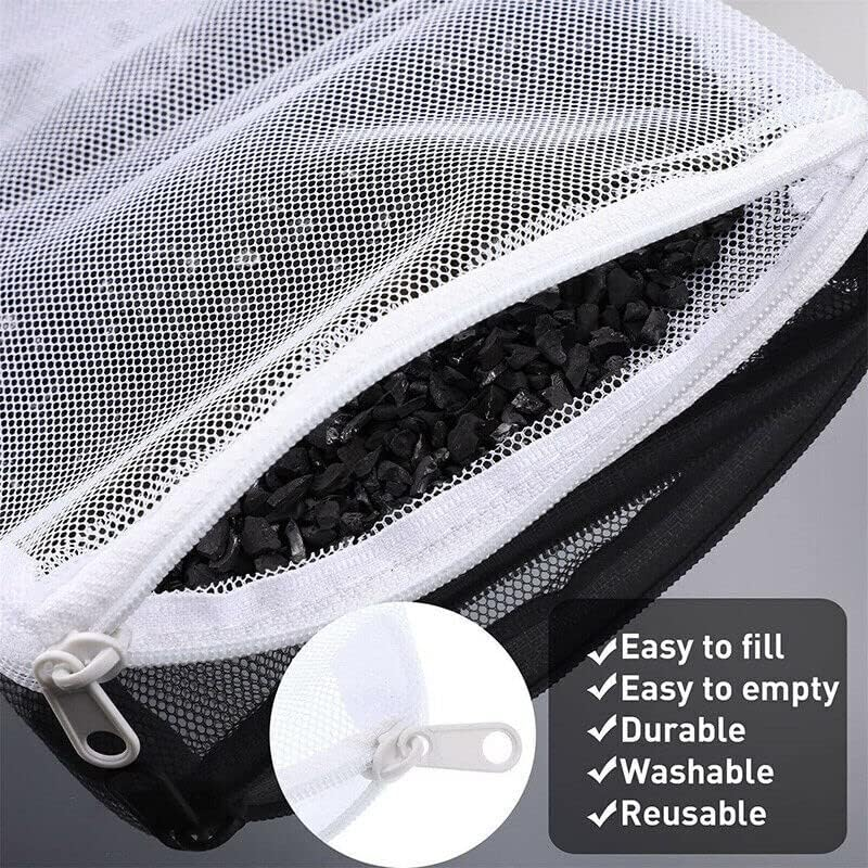 AIMALL 10Pcs Nylon Mesh Zip Net Bag Aquarium Fish Tank Pond Filter Supplies Media Tool for Bio-Balls, Activated Carbon, and Ceramic Media image number 1