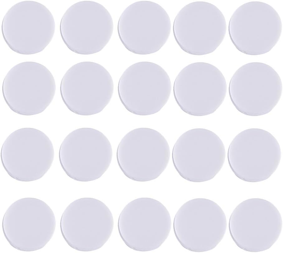 Ibasenice 100Pcs White Flat round Box Inserts 0.59 Inch Plastic Noise Makers for Baby Plush Toys Dolls and Pet Accessories for Handmade Repair image number 2