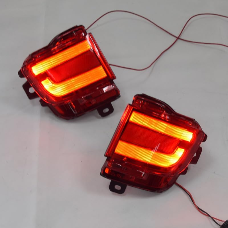 2PCS LED Rear Bumper Reflector Lights Rear Fog Lamp Assembly for Land Cruiser LC200 2016-2018 image number 5