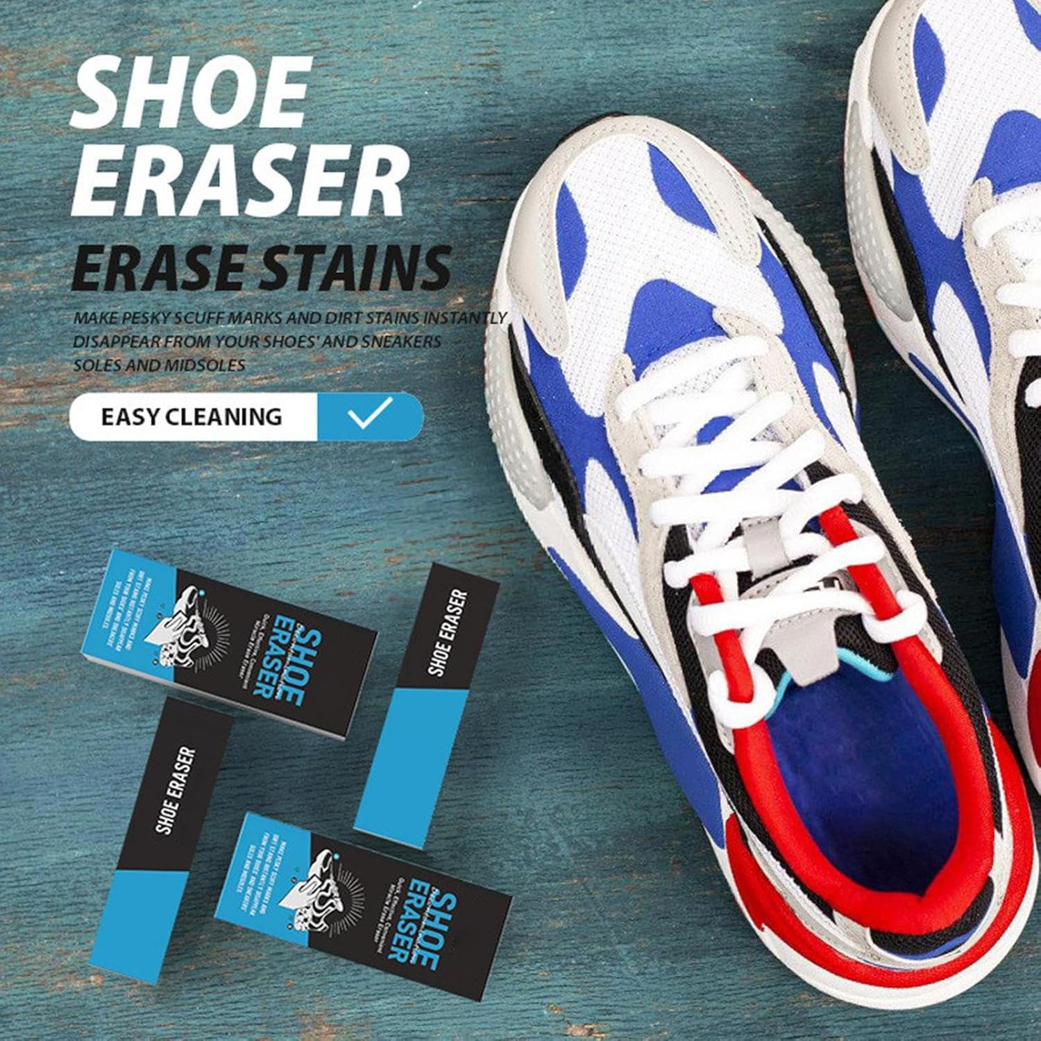 Moreeulsi Shoe Care Cleaning Eraser - Sneaker Erasers for Shoes | Shoe Sole Cleaner, Professional Tool for Casual Shoes, Boots Clean Sneakers, Sports Shoes image number 4