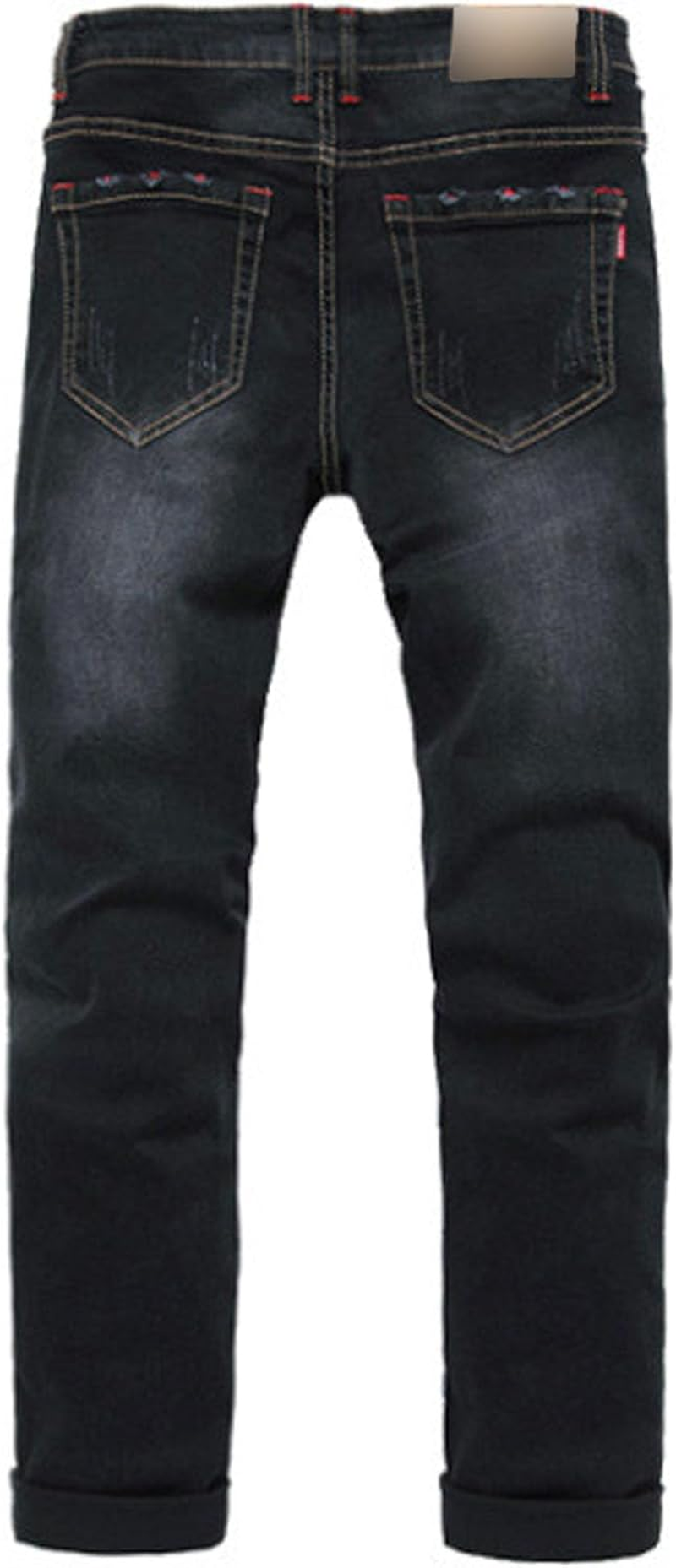 SWJGLITTR Men'S Oversize Stretch Loose Fit Jeans Wide-Leg Baggy Men Denim Pants Relaxed Fit Comfort Flex Waist Jean, Black, 31 image number 2