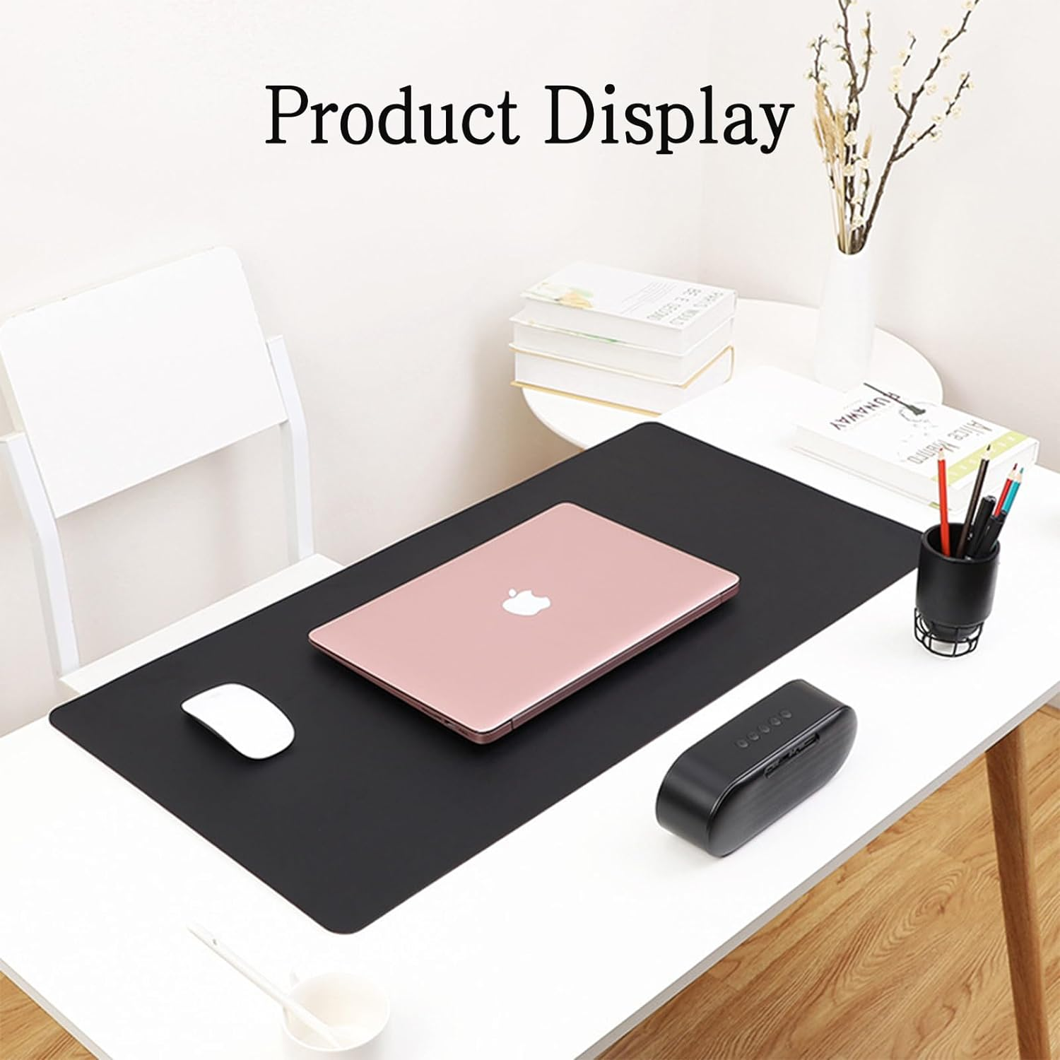 Mouse Pad Large Desk Pad, 60X30CM Mouse Mat Table Mat Protector Keyboard Pad for Computer Laptop PC Office Home Soft Comfortable Durable Desktop Mousepad (Black) image number 6