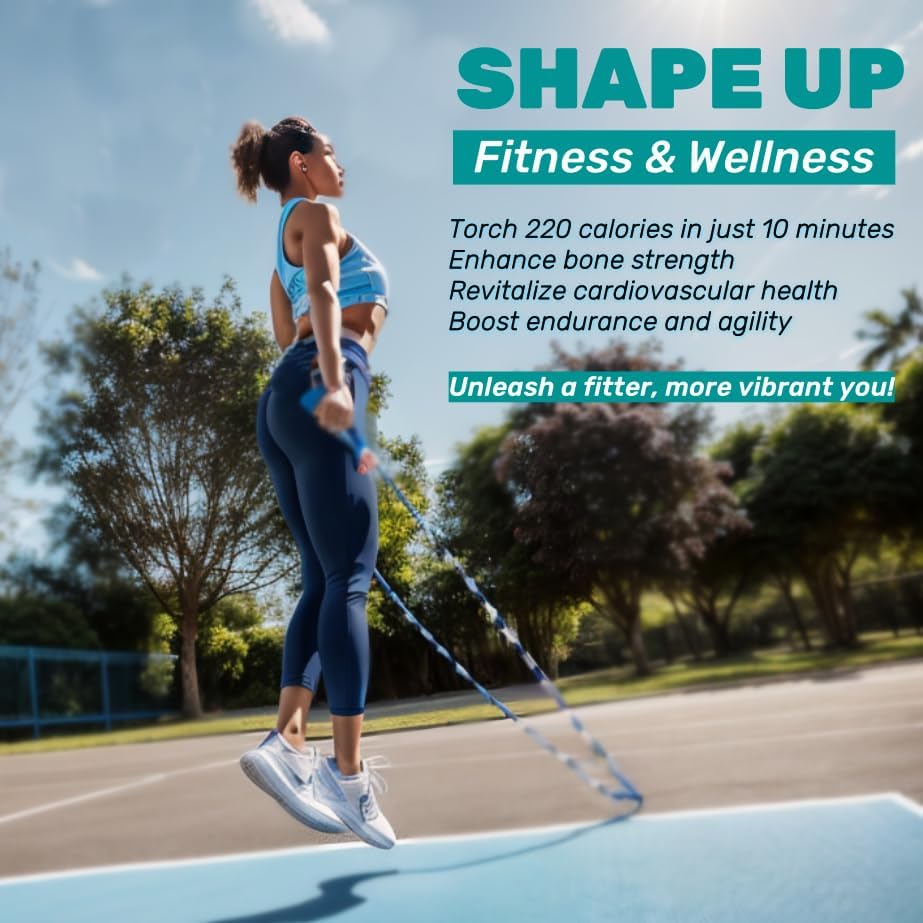 Experience Smooth and Adjustable Jumping with the IDOU Beaded Jump Rope - Unbreakable Handles, Tangle-Free Rotation, and Customizable Length. the Ultimate Fitness Companion! image number 2