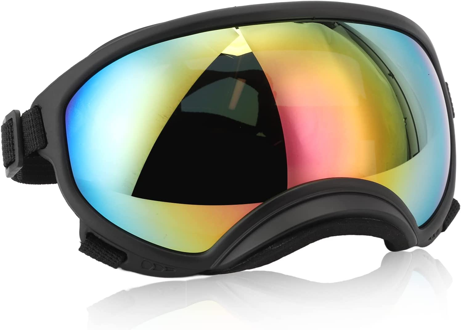 UV Sunglasses Small Funny Pet Dogs Goggles Wind Dust Fog Protection Eye Wear Protection Windproof anti Fog Sunglasses with Adjustable Strap for Medium Large Breed Dog Mixed Color