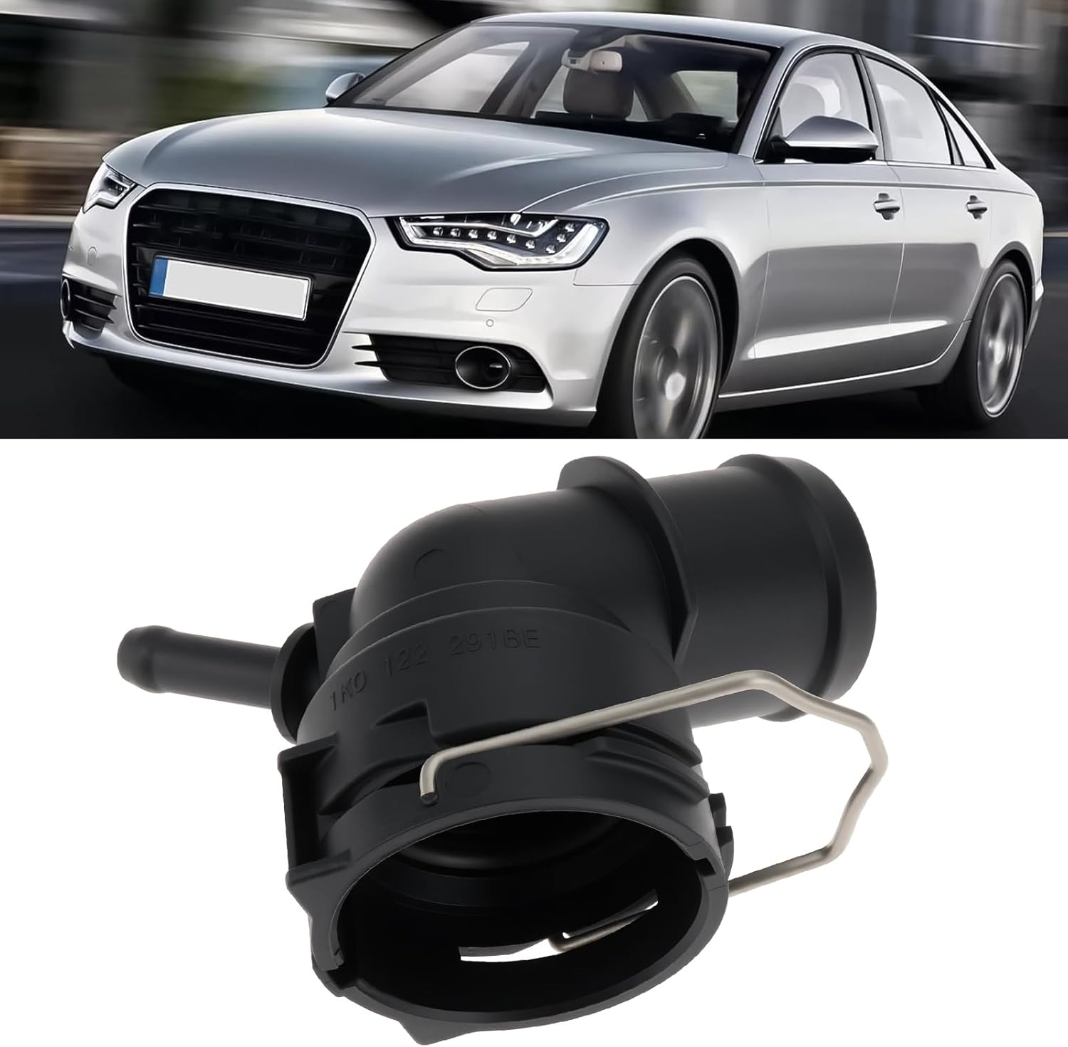 LT Easiyl 2Pcs Coolant Flange Pipe 1K0122291BE Compatible with Audi S3 8V, 8YA, 8YS 2.0 2012-2024 image number 1