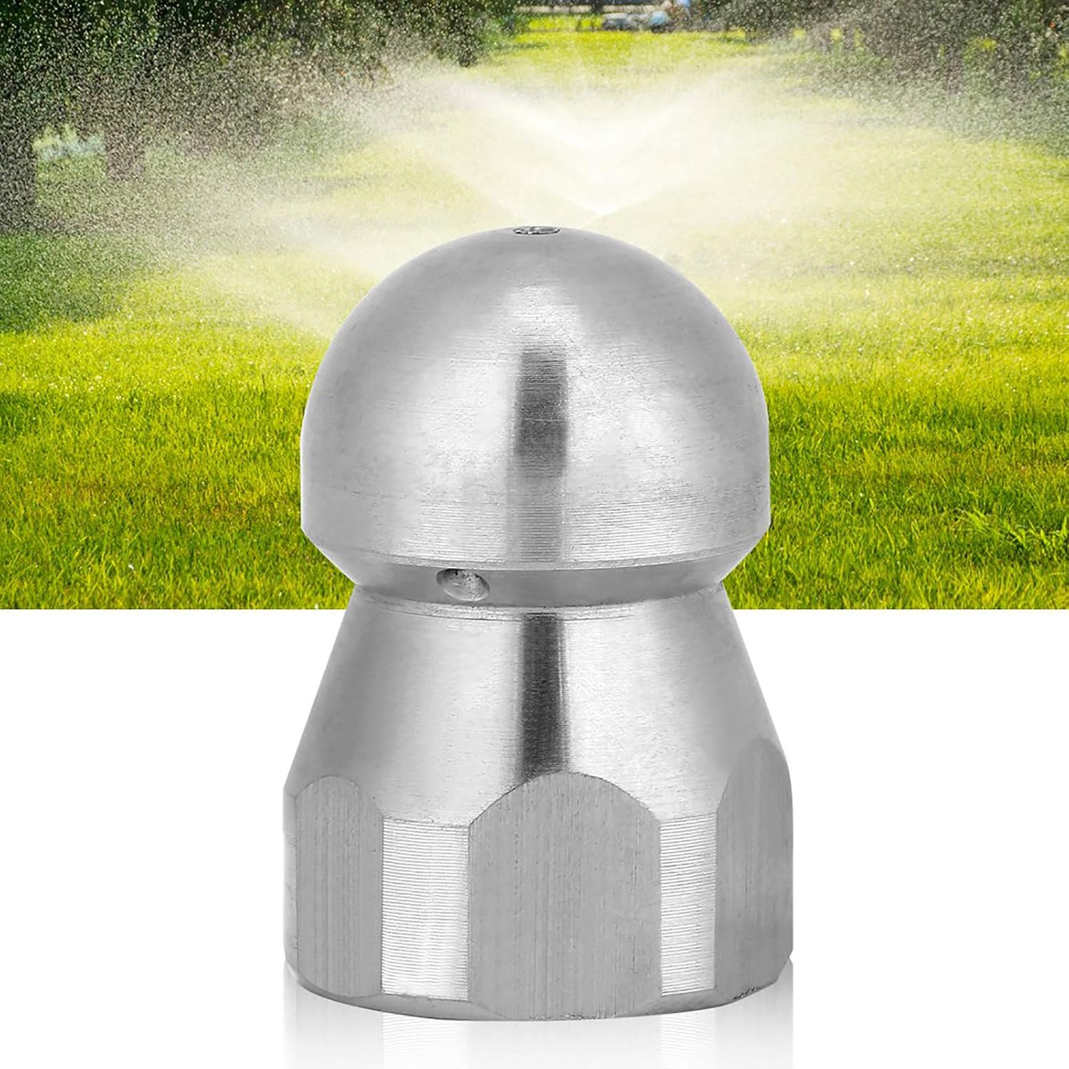 3/8" High Pressure Washer Drain Hose Sewer Pipe Jetter Nozzle - Stainless Steel, Energy-Saving Design for Effective Drain and Maintenance, for Landscaping and Textile Industries image number 2