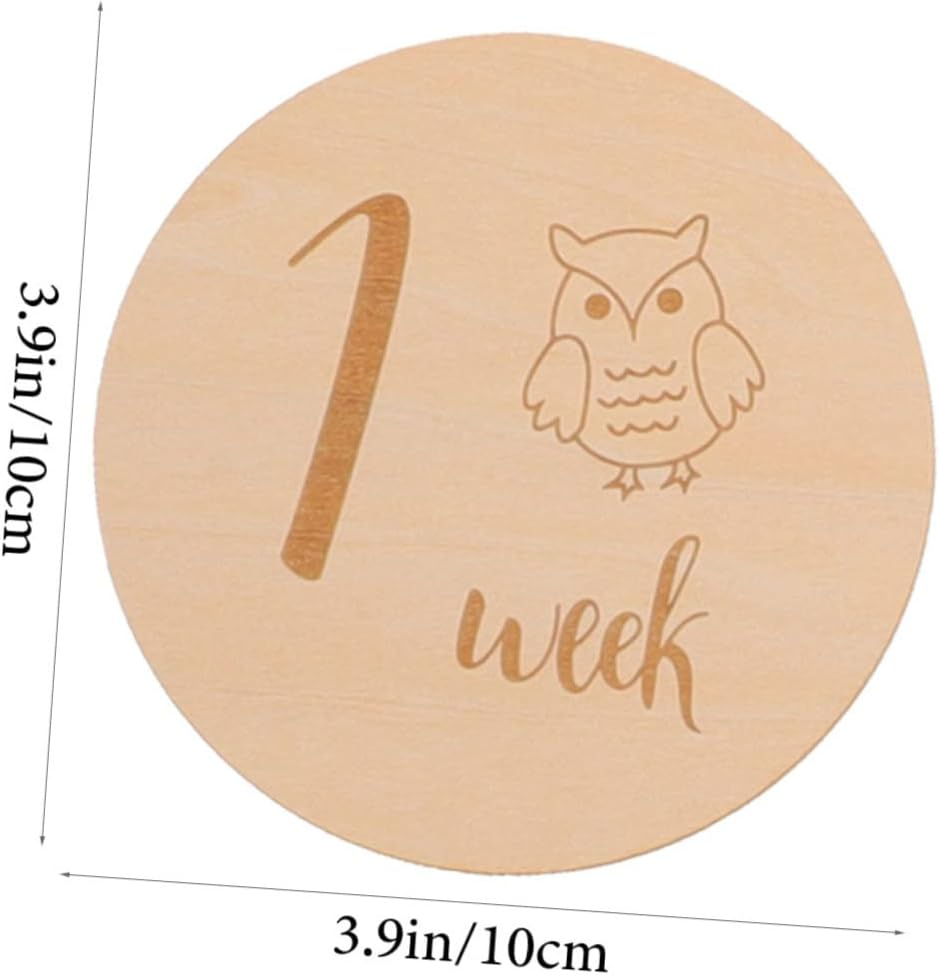 Newborn Wooden Milestone Cards Milestone Wooden Circles for First Year Announcements