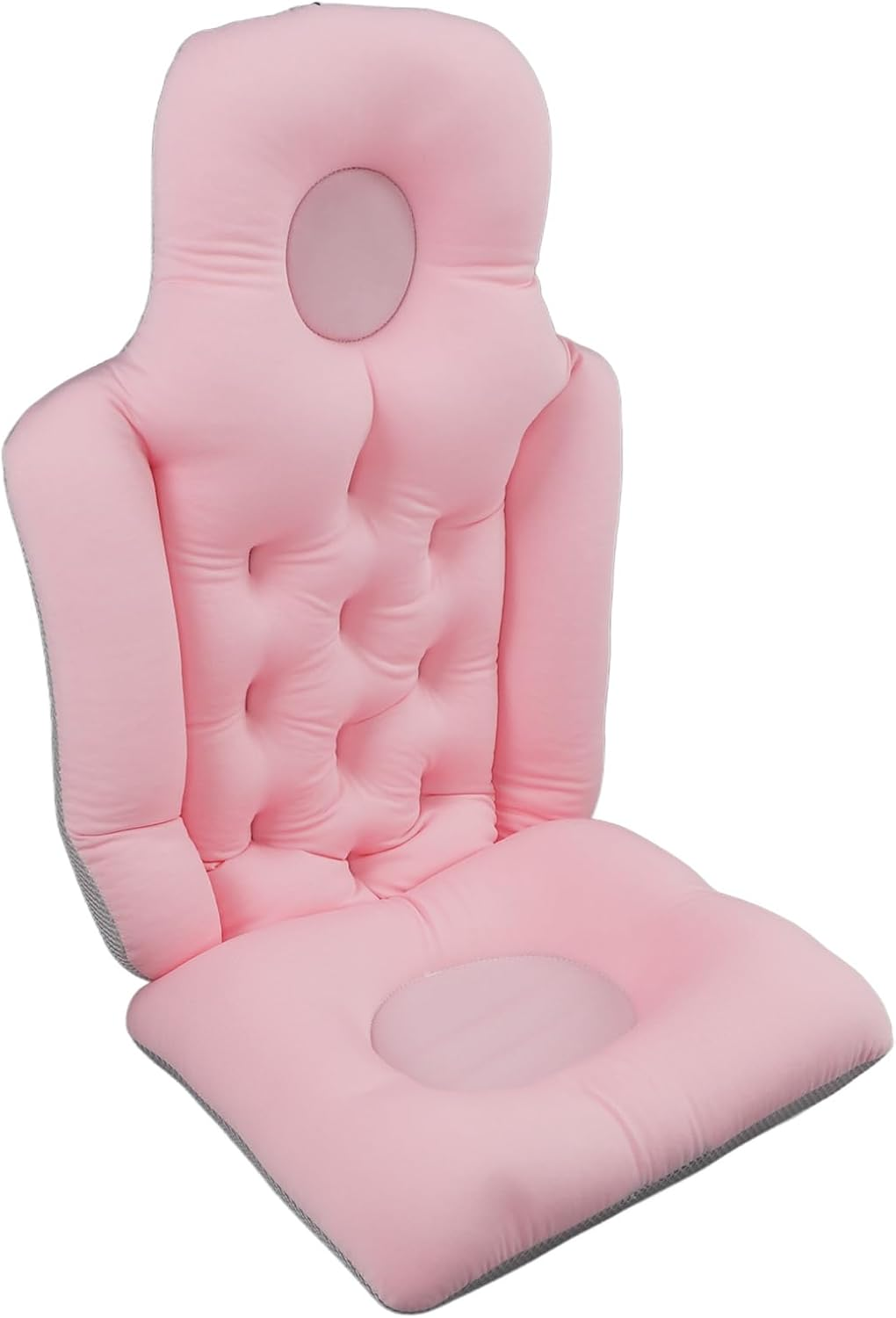 YUEHISY Full Body Bath Pillow, High Elasticity Bathtub Cushion, Adult Bath Tub Pillow for Head and Neck Support, Spa Bathtub Cushion Quick Hanging Dry (Pink)