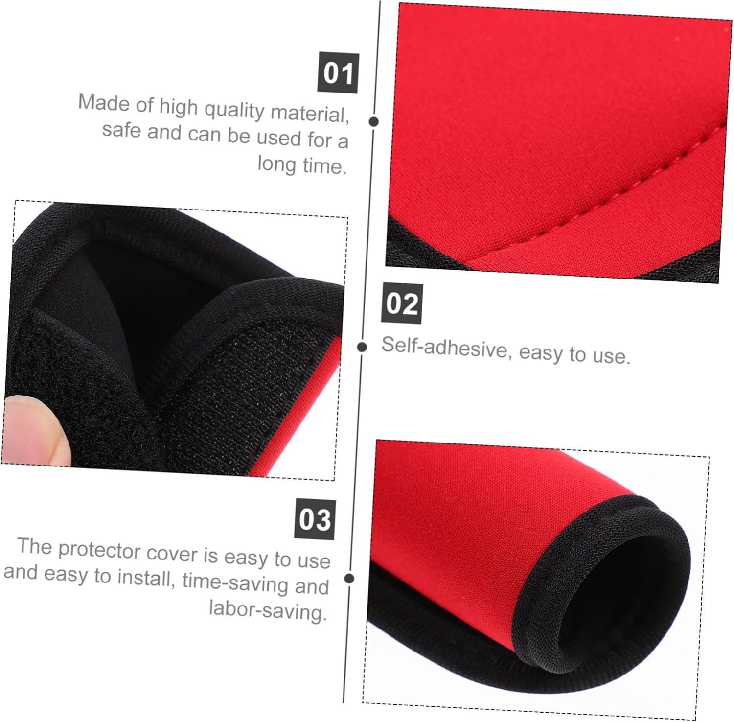 Neoprene Handle Covers Luggage Handle Wraps Soft Comfort Grip Protection for Suitcase Traveling Case Neoprene Grips for Hand Protection Travel Accessories image number 6