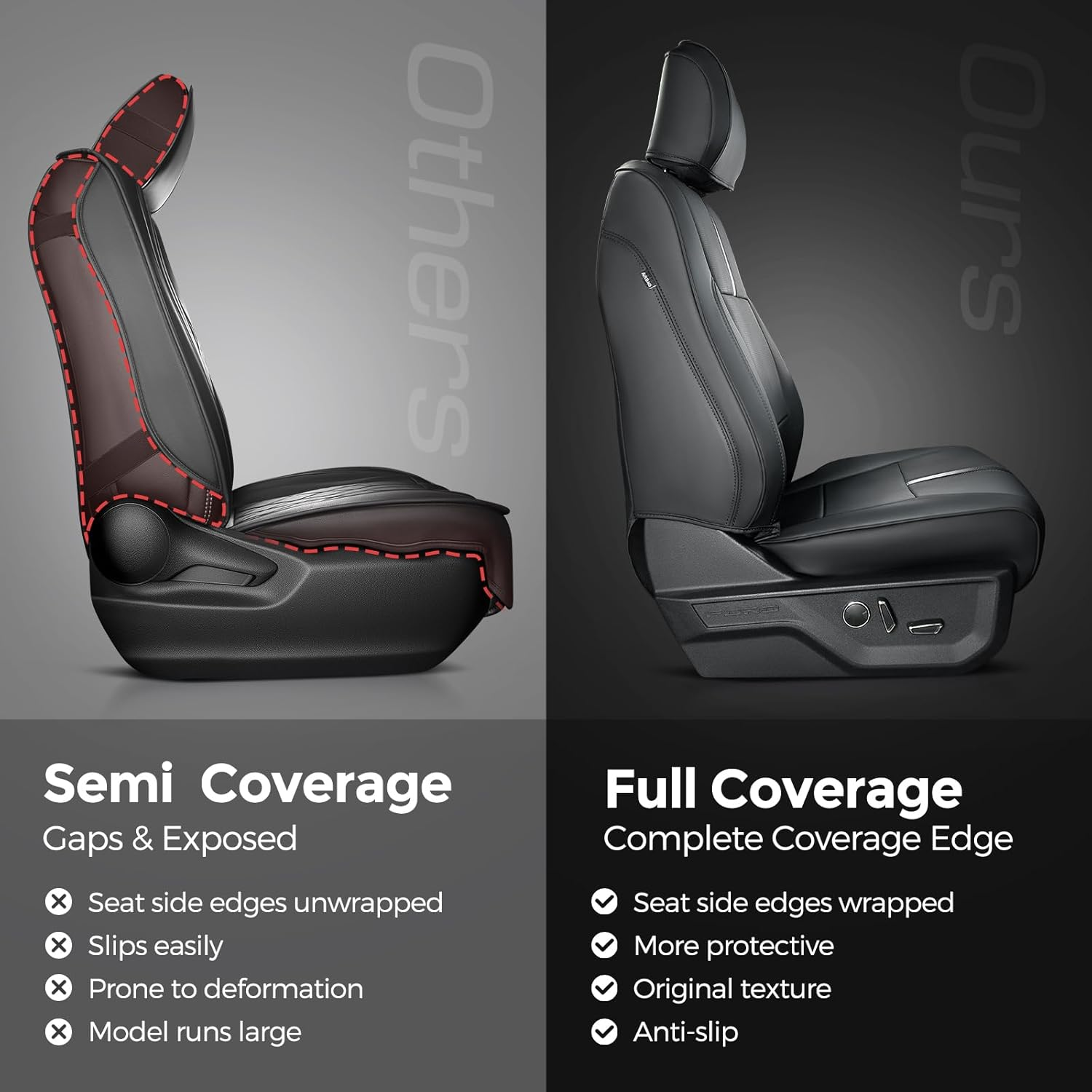 Creekt&reg; Full Set Seat Covers for Ford F150 2015-2025, Waterproof Pickup Custom Fit Faux Leather Seat Covers for Ford F-150 Accessories, for F150 2021 2022 2023 2024 2025 Super Crew/Crew Cab(Xl,Xlt) image number 1