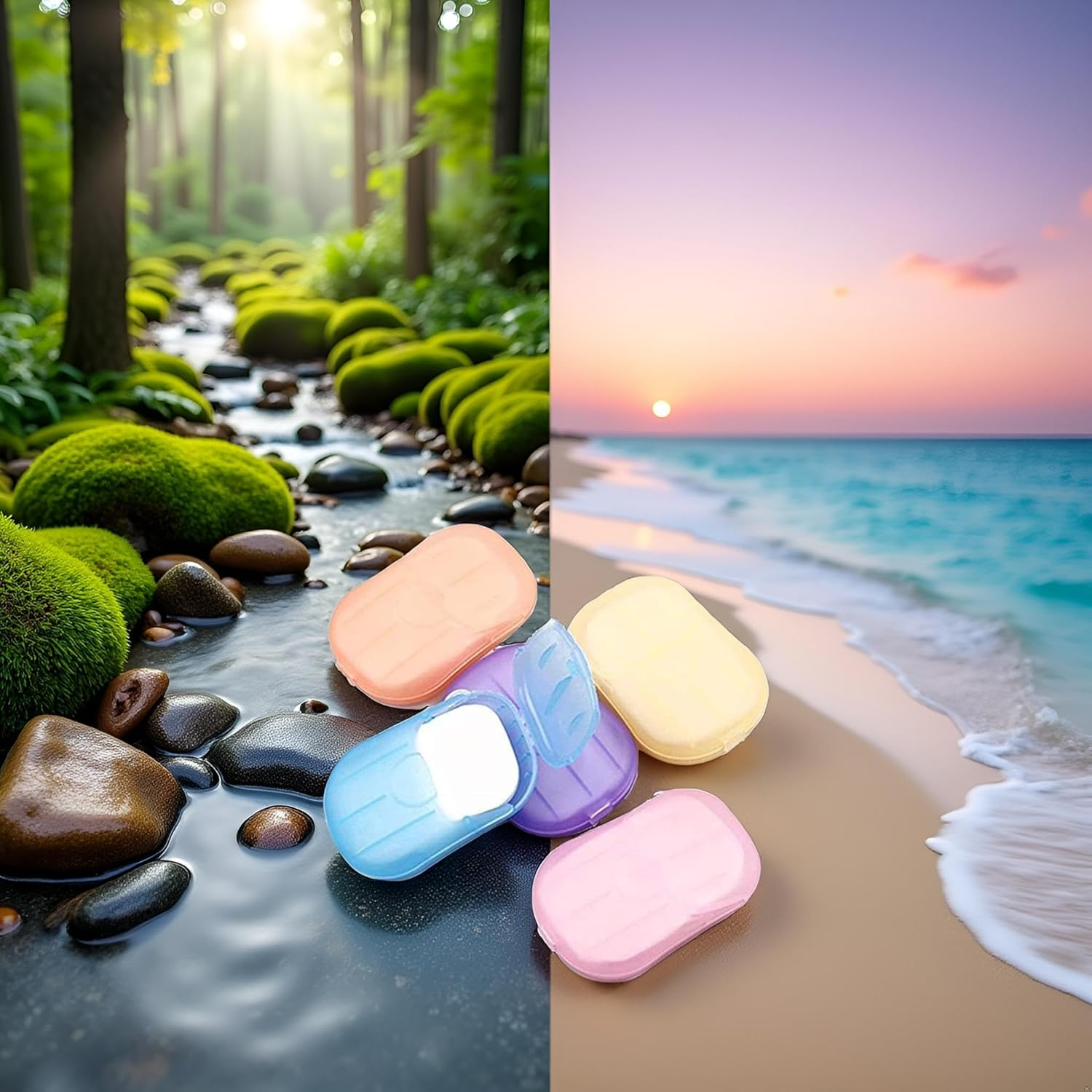 5 Boxes Colorful Disposable Soap Paper Hand Cleaner Fragrance Mini Color Soap Paper for School Indoor,Outdoor,Travel,Camping Hiking,Paper Soap,Travel Soap,Paper Soap for Travel,Foot and Hand Care image number 5