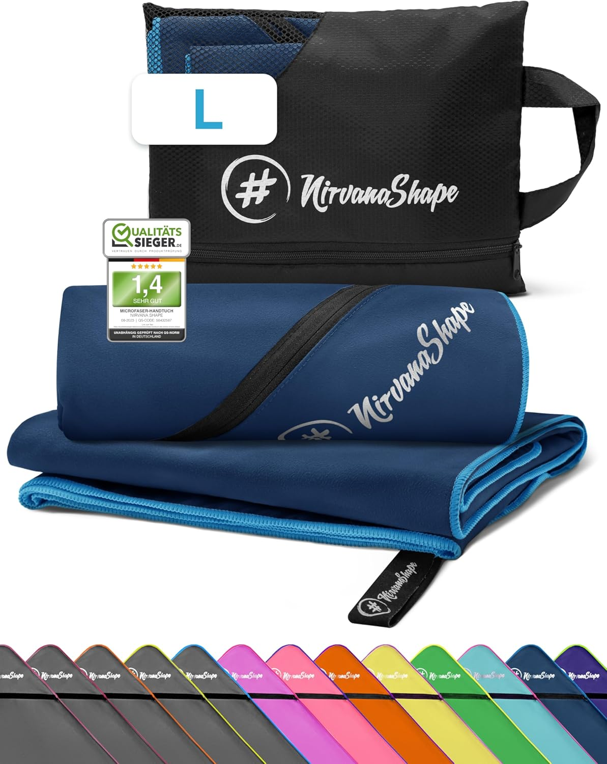 Nirvanashape &reg; Microfiber Towels | Absorbent, Light, Quick-Drying | Bathroom Towels, Travel Towels, Sports Towels | Ideal for Travel, Fitness, Yoga, Sauna, Swimming