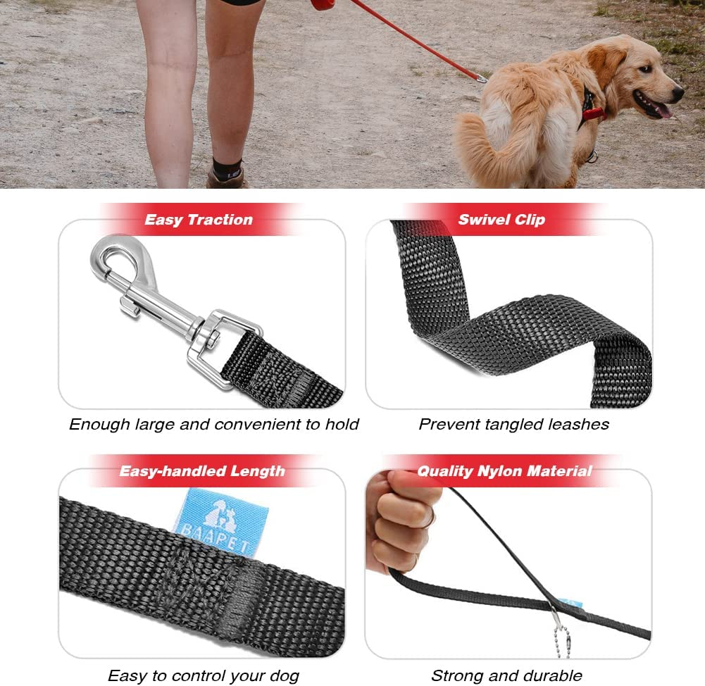 Dog/Puppy Obedience Recall Training Agility Lead 4Ft 5Ft 6Ft 10Ft 15Ft 20Ft 30Ft 50Ft Long Nylon Training Dog Leash for Small Medium Large Dogs image number 3