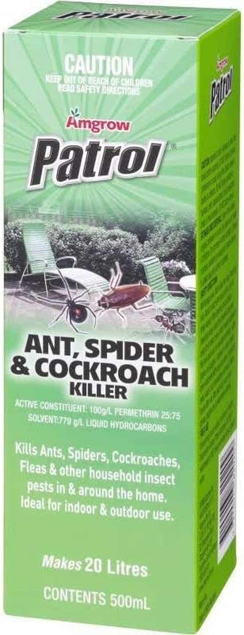 Amgrow Patrol Ant Spider & Cockroach Killer Concentrate 500 Ml