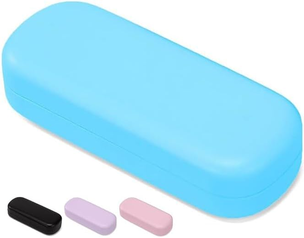 Hard Shell Eyeglasses Case,1 Pcs Portable Sunglass Case Lightweight PU Leather Eyeglass Case