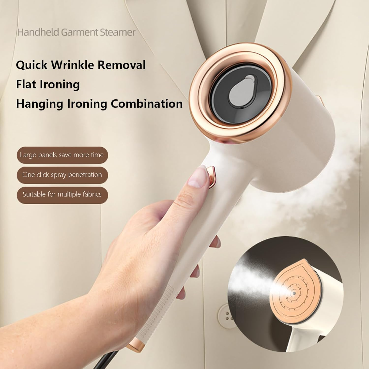 Portable Iron Travel Iron Steam Portable Iron Mini Iron Travel Iron Mini (White) image number 1