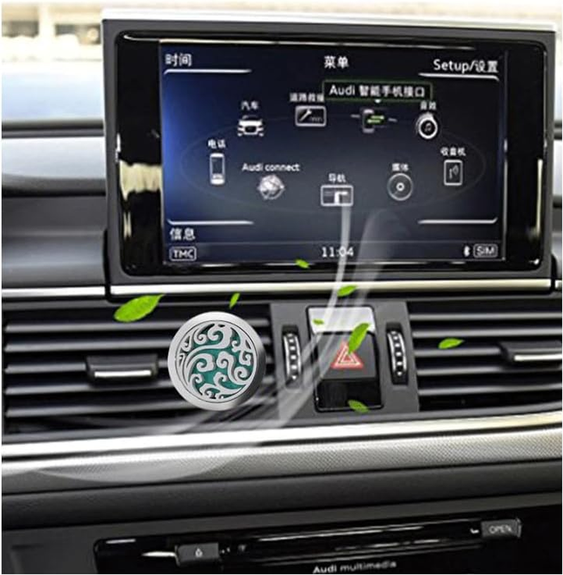 Office Home Car Diffuser Vent Clip, 4 PCS Car Essential Oil Diffuser Clips Aromatherapy Locket Air Freshener with 48 Refill Pads