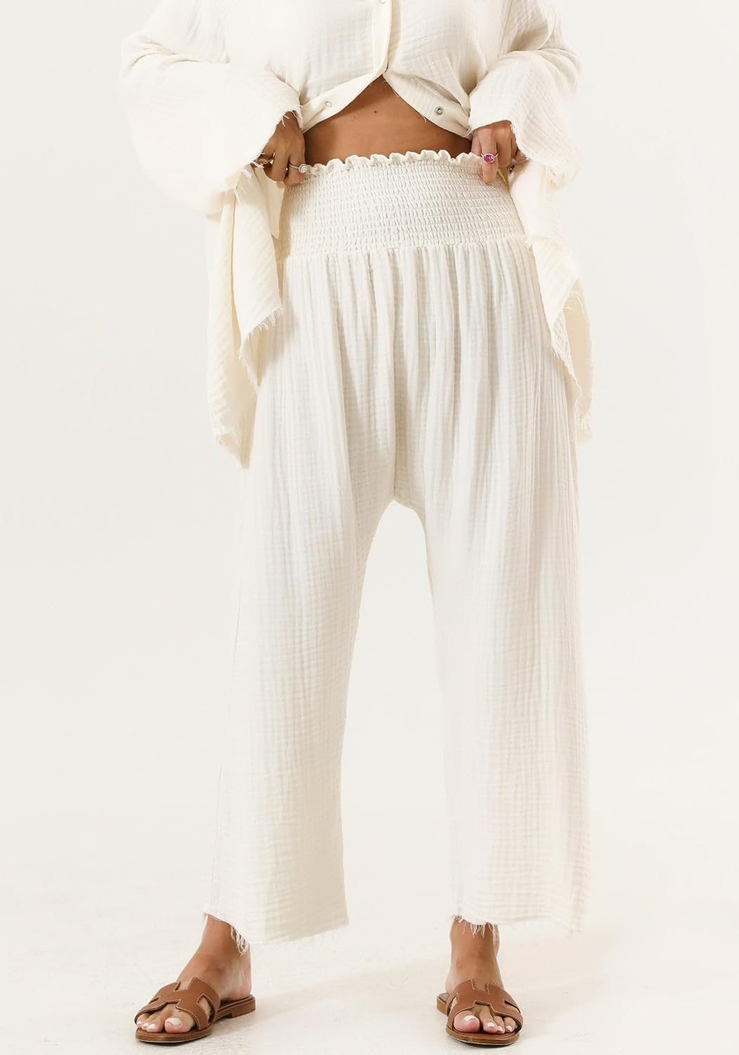 Modal Guaze Nursing Set, Cream, L/XL