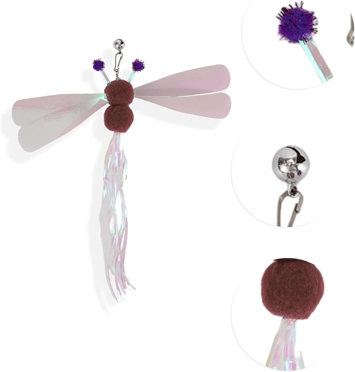 CAPASTEC Pack of 2 Cat Wand Replacement for Pet Interactive, Red, Dragonfly image number 2