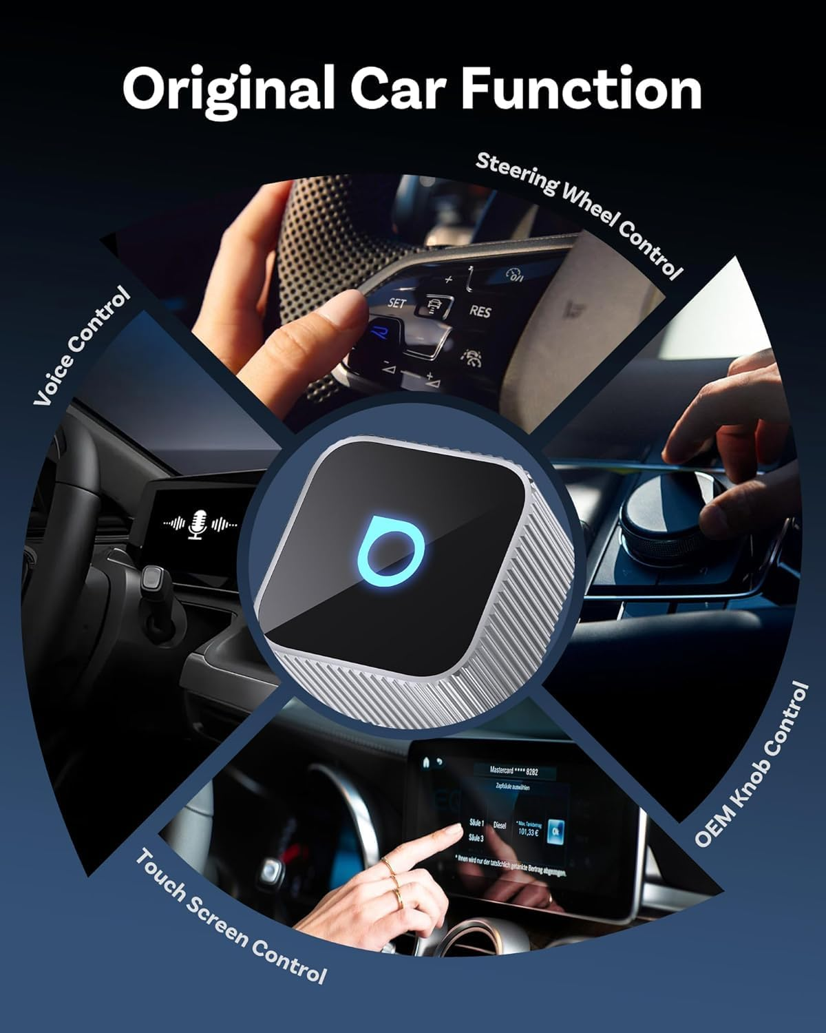 OTTOCAST Mini Slim Wireless Adapter for Carplay, 2-In-1 Auto Connection Device Compatible with Apple Iphone, Android Auto, USB Type-C, Low Latency image number 5