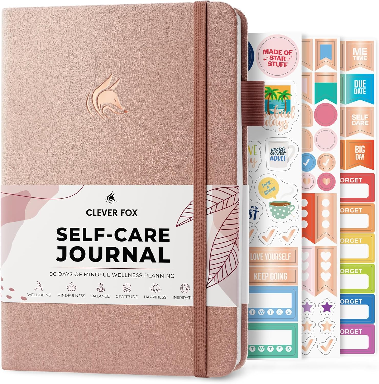 Clever Fox Self-Care Journal &ndash; Wellness & Daily Reflection Notebook &ndash; Mental Health & Personal Development Journal &ndash; Self Care Planner, Meditation & Mood Journal for Women & Men &ndash; A5 Size (Rose Gold) image number 2