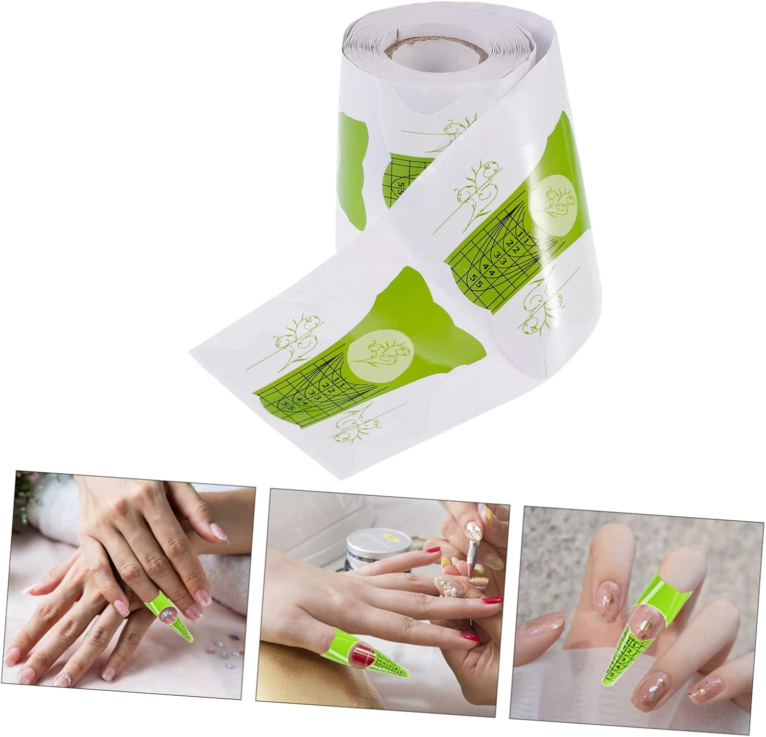 WEKADRIN 100Pcs Nail Extension Forms for Sculpting French Almond Coffin Nails Professional Tool