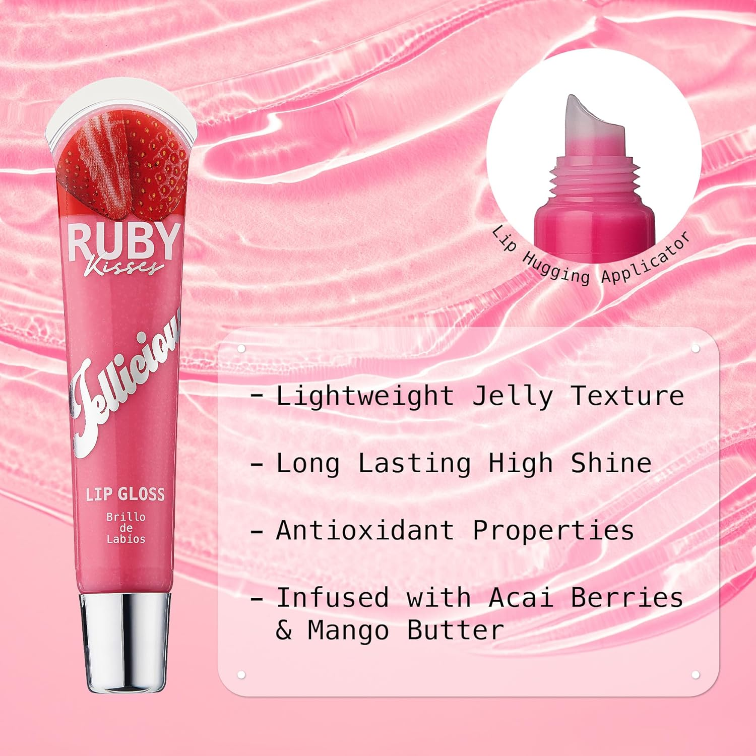Ruby Kisses Jellicious Mouth Watering Lip Gloss (JLG07&JLG10&JLG13) Long Lasting Shine image number 6