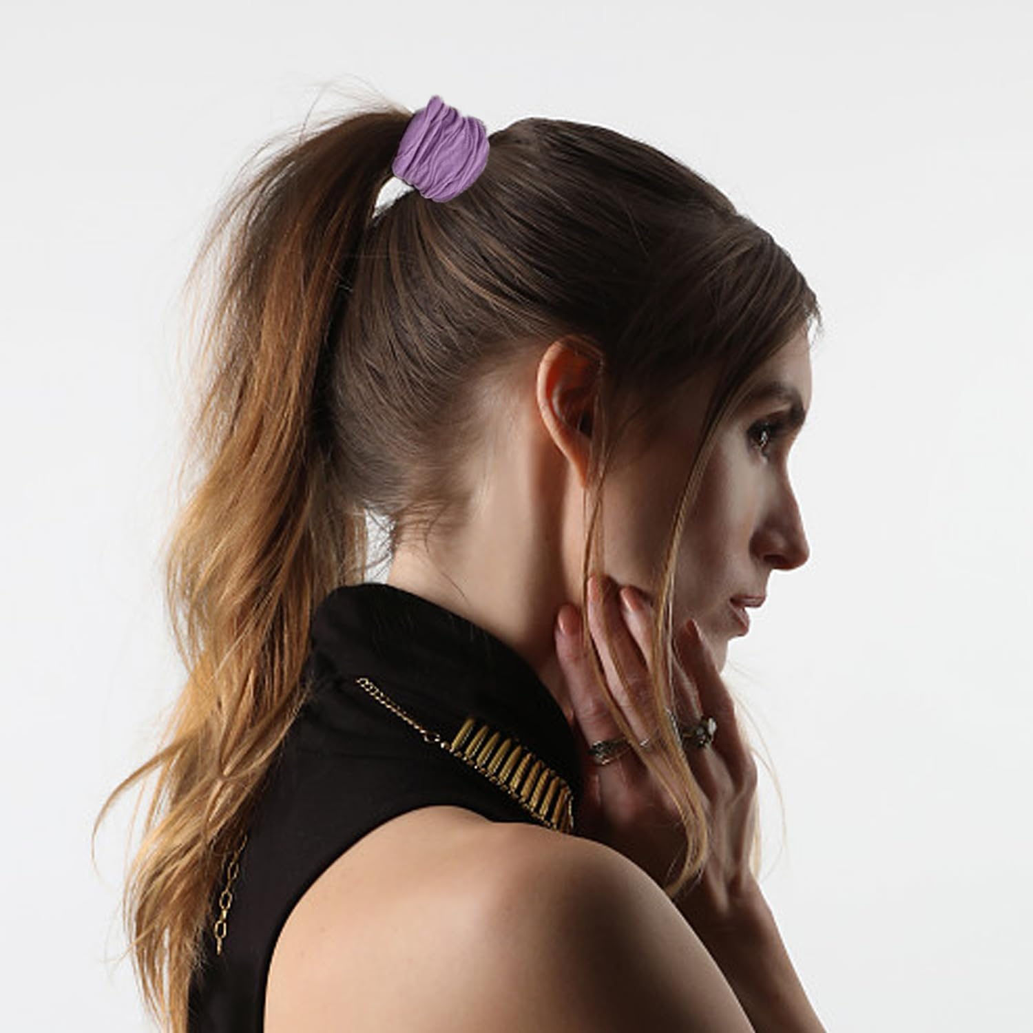 Pack of 25 Women'S Wide Hair Bobbles Elastic Hair Ties Ponytail Hair Bobbles Hair Fixing Tools Hair Accessories image number 2