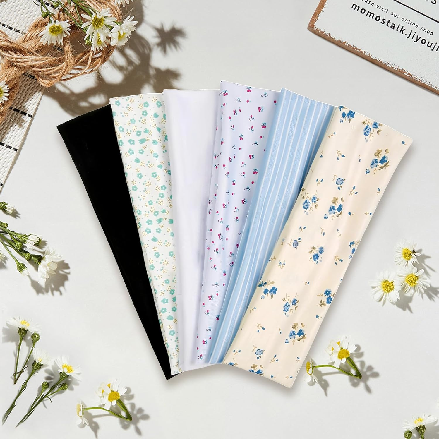 6 Pcs Headband, Headbands for Women'S Hair Stretchy Head Band for Doing Workout Yoga Makeup Running Headband Breathable Hair Band for Sweat Wicking image number 5