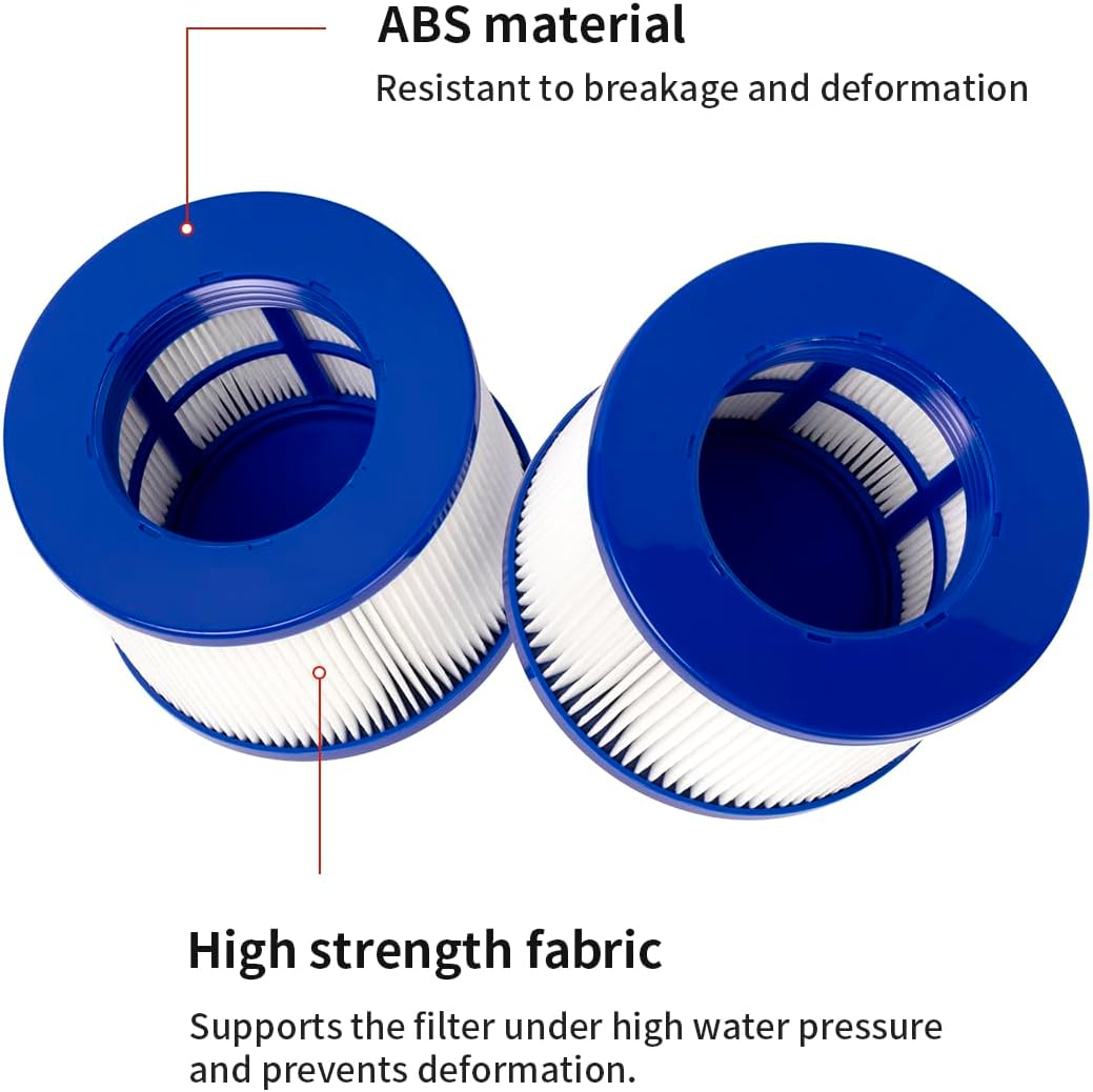 Wuyan 2 Pack Swimming Pool Filter Compatible for GYMAX & Most Hot Tub, Massage, Inflatable, Swimming Pool,75 X 100 Mm Filter image number 6