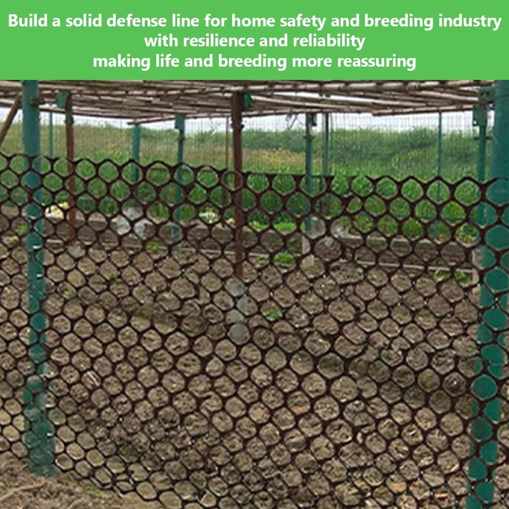 Multi-Purpose Plastic Mesh Fencing, Garden Barrier Netting, DIY Fence Material, Durable & Flexible for Fencing & Protection (Black) image number 1