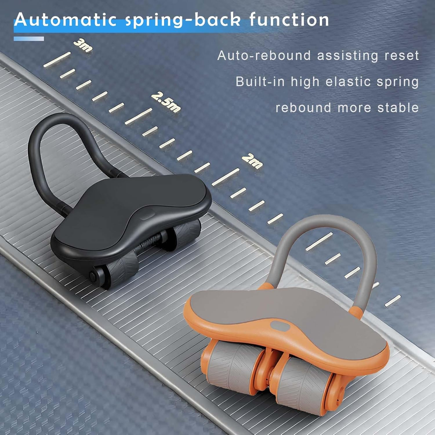 Ab Roller-Elbow Support Ab Wheel Roller| Automatic Rebound Ab Workout Equipment for | Core Strength Training Wheel | Home Gym Core Workout image number 4