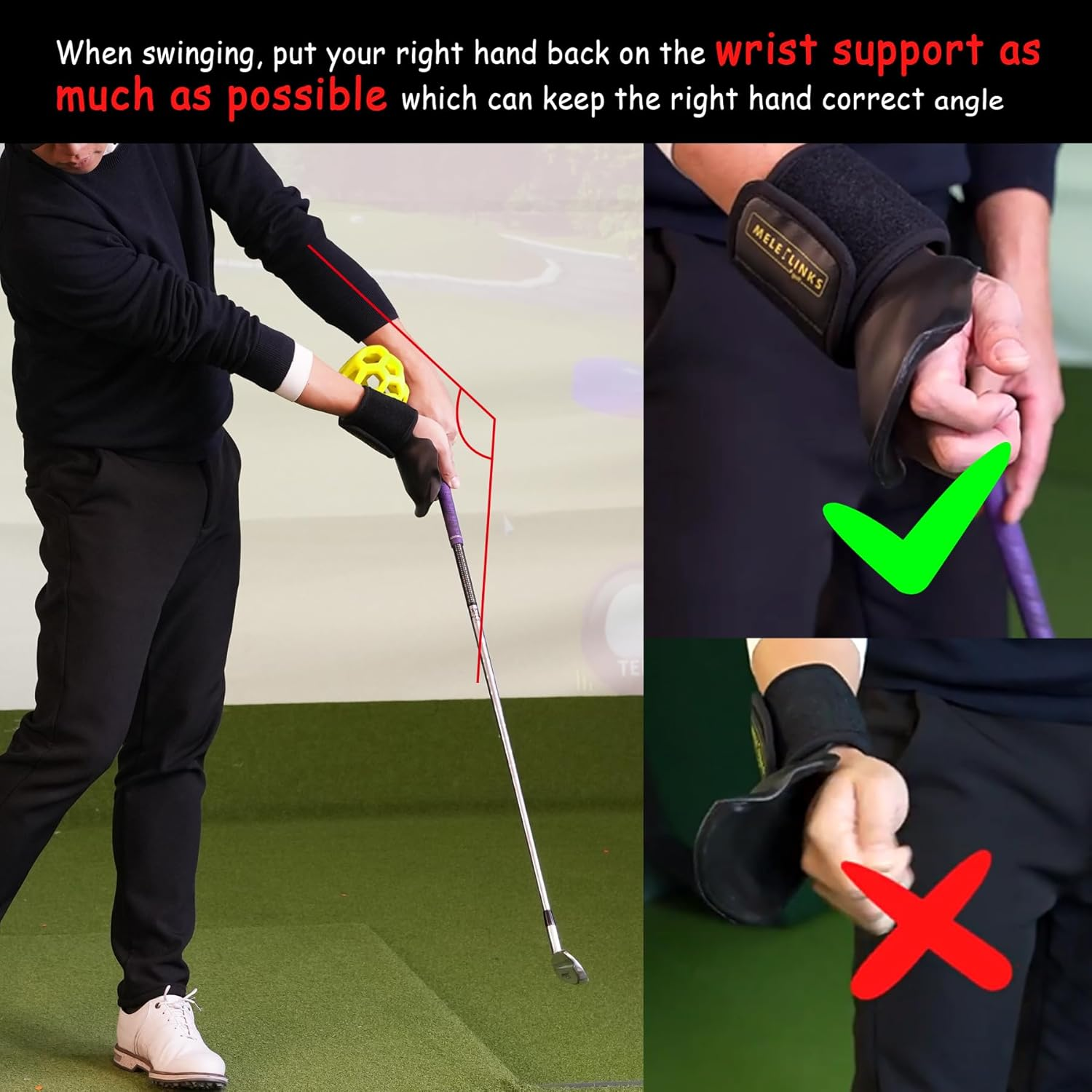 MELE LINKS Golf Trainer Ball, Golf Swing Trainer Ball, Golf Wrist Trainer, Golf Swing Posture Corrector, Smart Ball Golf Training Aid for Golfer Beginner Practice Pro Swing image number 4