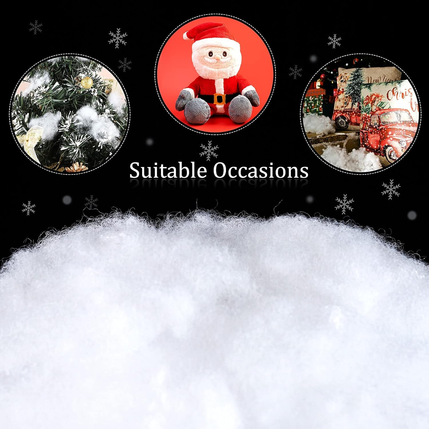 Ruisita Christmas Fake Snow Decor for Crafts Artificial Snow Indoor Decoration Fake Snow Blanket for Christmas Tree and Handcraft Village Displays (2) image number 5