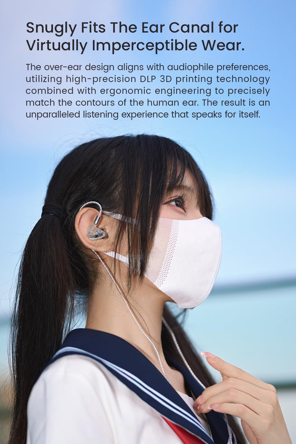 TANCHJIM Kara In-Ear Headphones with High Sound Quality Wired Hifi Listening IEM Earphones Headphones Gaming Earbuds White Color image number 5