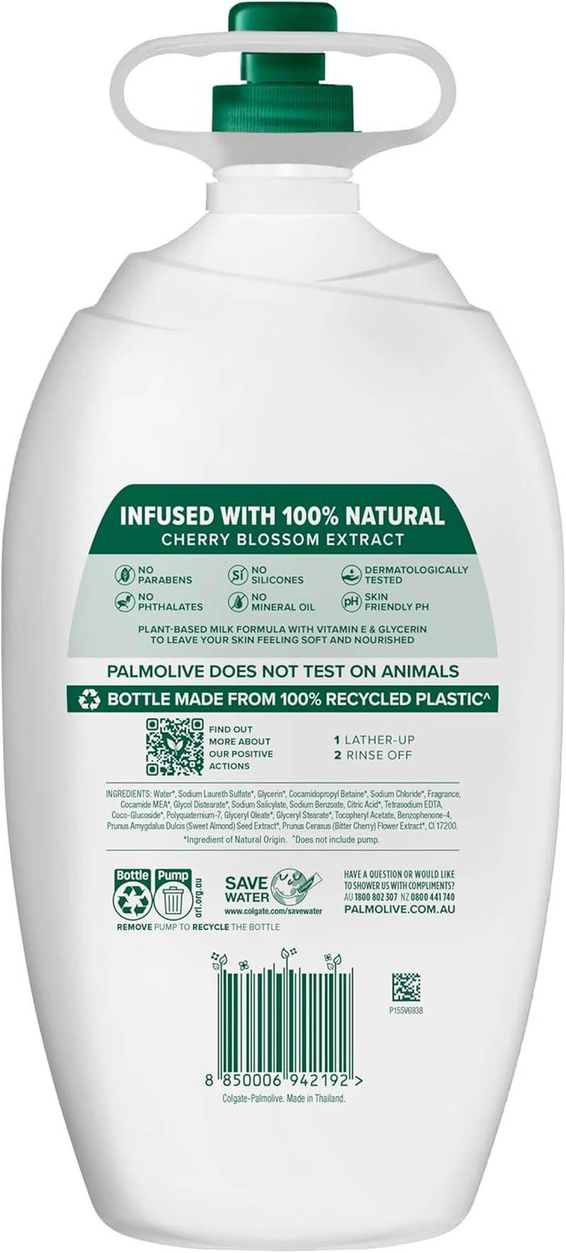 Palmolive Naturals Body Wash Cherry Blossom 1.8L Moisturising Almond Milk