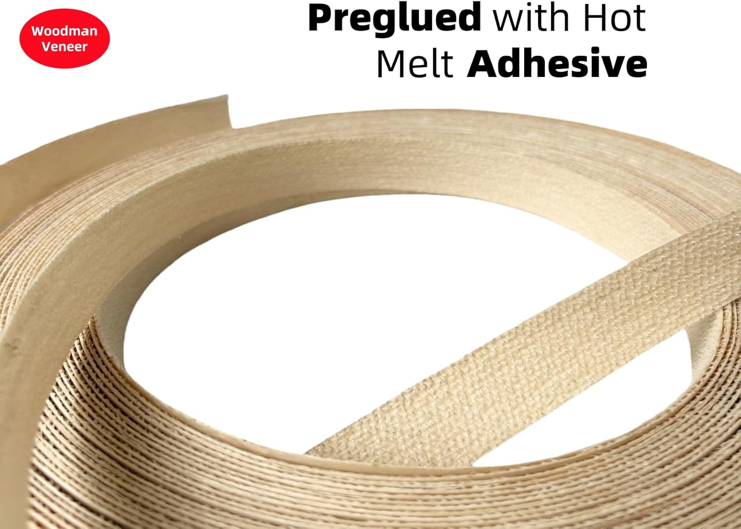Preglued Birch Wood Veneer Edging, Plywood Edge Banding, Flexible Wood Tape, Iron on Easy Application Veneer Edging with Hot Melt Adhesive Back (1.9Cmx15M) image number 4