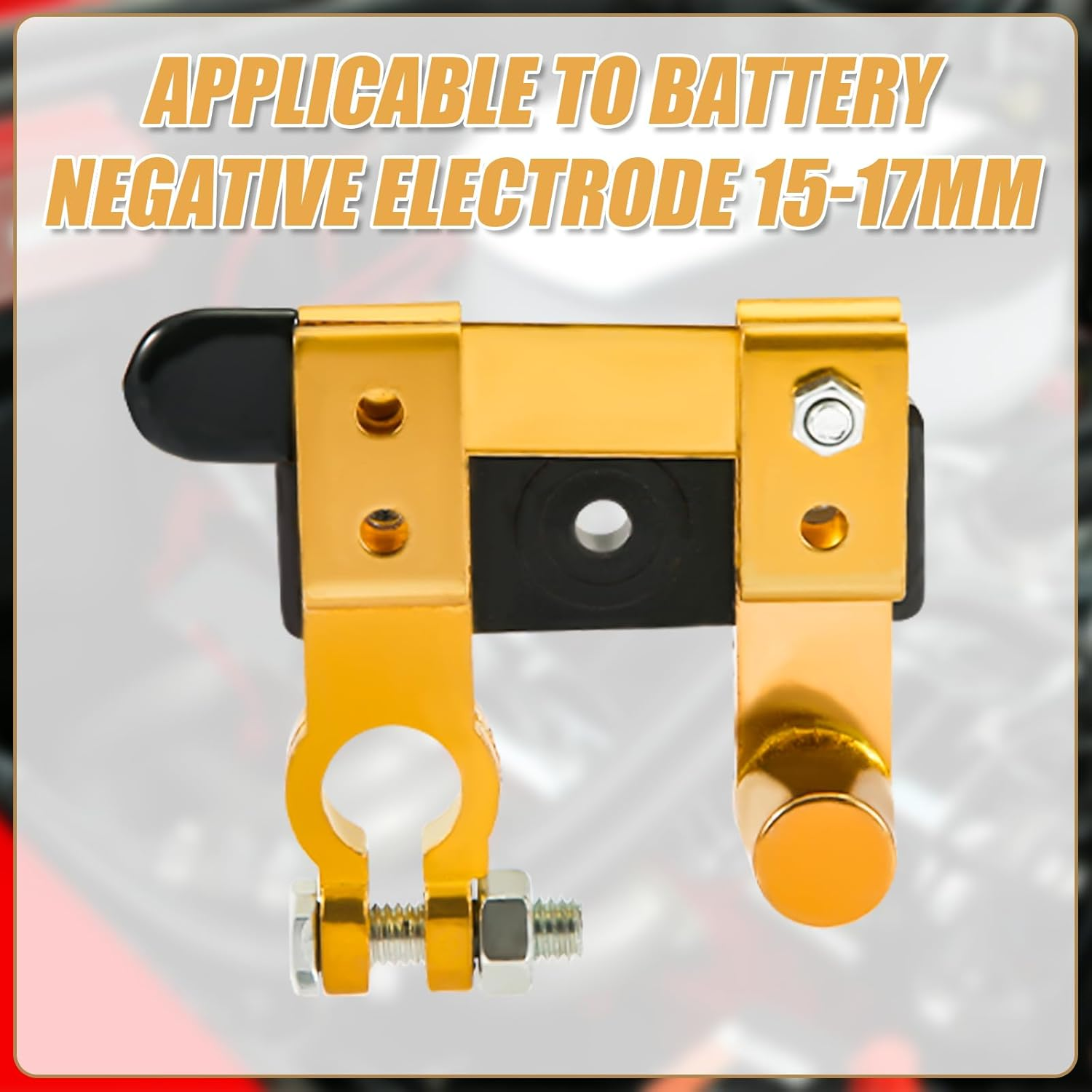 Battery Disconnect Switch, Top Post Knife Blade Master Switch Copper Negative Battery Disconnect Switch 12V 24V Battery Cut off Shut off Switch for RV Marine Car Boat (Horizontal) image number 1